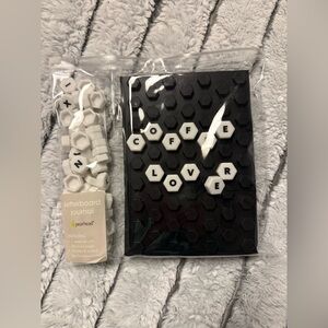 Pearhead Black Letterboard Journal with White Hexagonal Letters